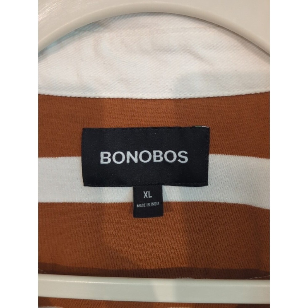 Bonobos‎ Rugby Polo White Brown XL image 3